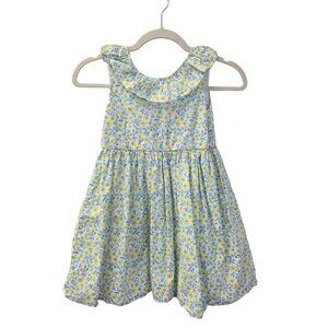 Tommy Bahama Floral Fit & Flare Ruffle Trim Dress Size Girl's 7